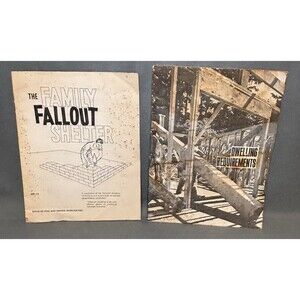 Lot Vintage Publication Family Fallout Shelter Department Defense 1961 Cold War